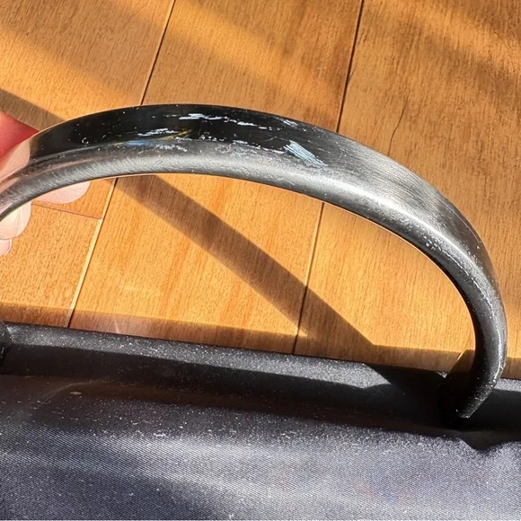 PRADA BLACK METAL HANDLE NYLON SATCHELL TOTE BAG - Picture 11 of 15